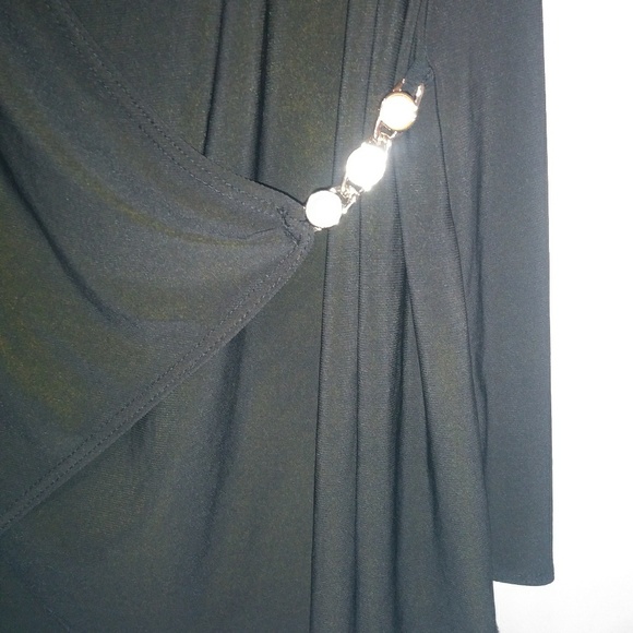 American City Wear 2X Black Nylon Side Swag Jewel Bar Top Plus - Picture 2 of 4